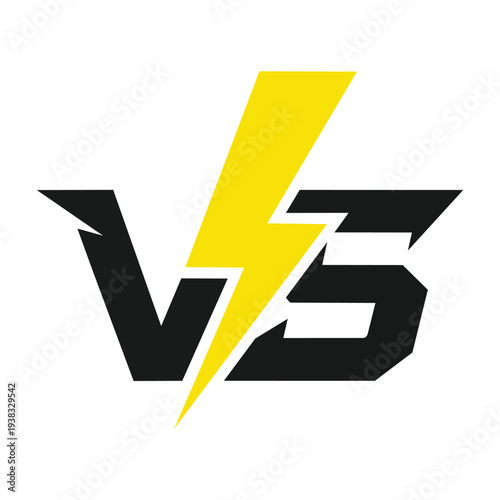 Vs with a lightning bolt design