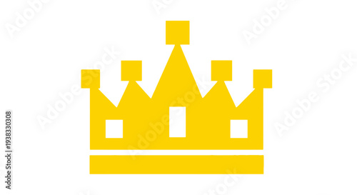 Golden Crown Royal Symbol Icon.