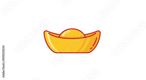 Golden Ingot with Gold Coin Inside.