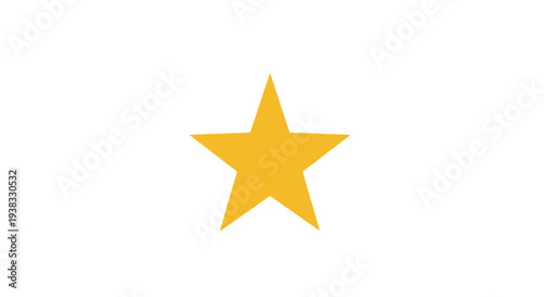 Golden Star Shape Icon Symbol.