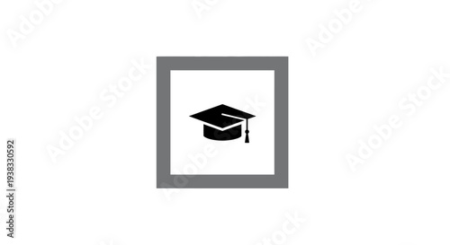 Graduation Cap Icon Symbol Education.