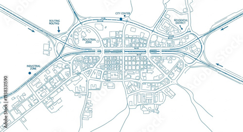 City Map Urban Planning Diagram.