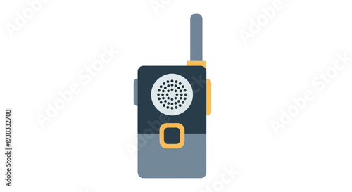 Retro walkie talkie illustration, vintage communication device