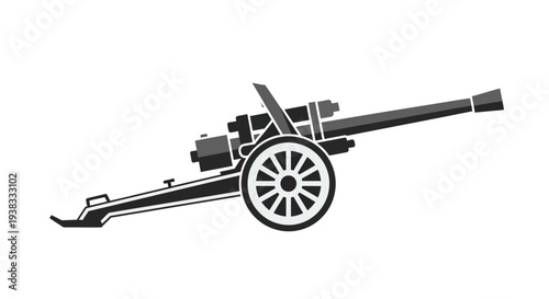 Vintage Artillery Cannon Icon