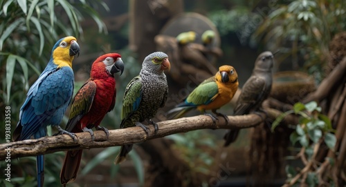 Bird species diversity on display in zoological aviary