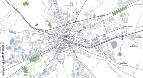 City Map Navigation Route Planning.