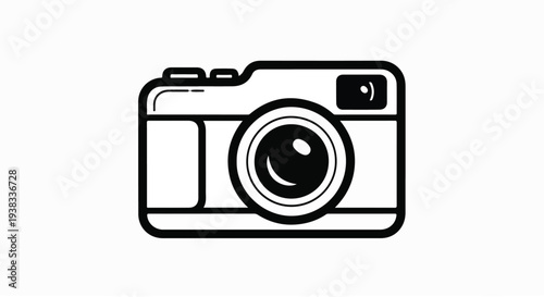 Camera Icon - Digital Photo Camera with Water Drop Symbol