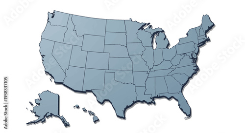 Political Map of the United States Divisions