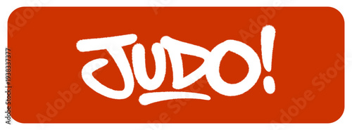 Judo Graffiti Tag Capturing the Martial Arts Spirit and Technical Discipline of Combat Sports Competition.