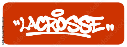 Fast Lacrosse Graffiti Tag Inspired by the Speed and Strategy of Professional Field Sports with Urban Textures.