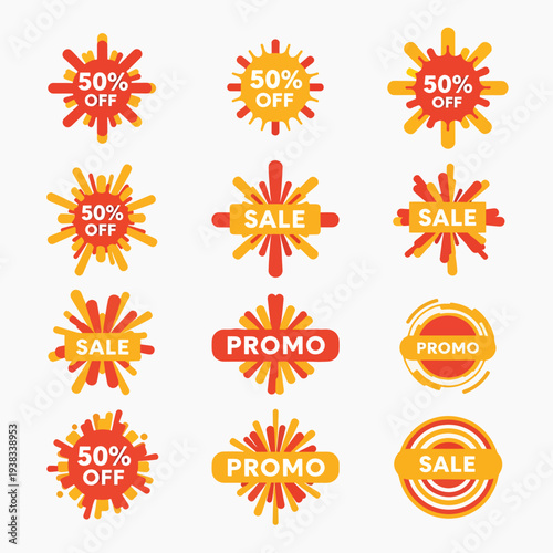 Discount Badge Icons Set