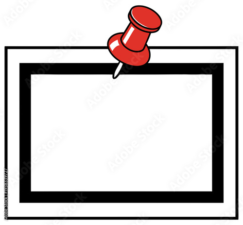 Photo pinned picture frame template icon for memory display board design layout