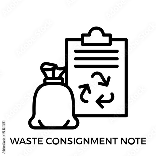 Recycling Waste Consignment Note Icon