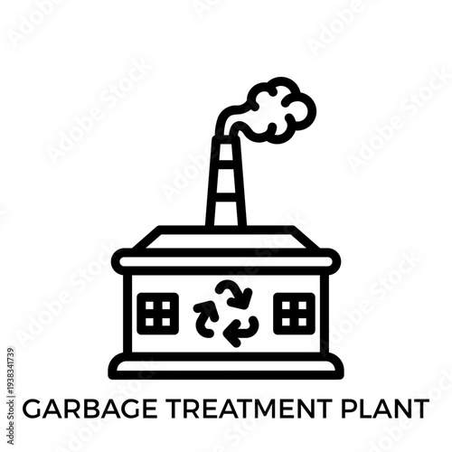 Recycling Garbage Treatment Plant Icon