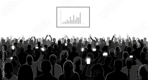 Crowd Watching Presentation on Screen.