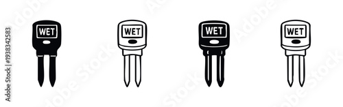Konstfotografi Soil Moisture Meter Icon Set