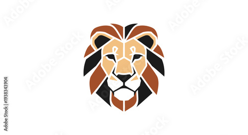 Low Poly Lion Head Illustration Design.