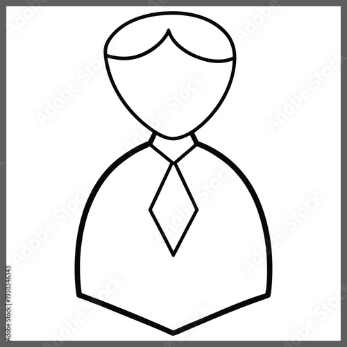 One Line Drawing Abstract Female Portrait with Leaf Shape Design