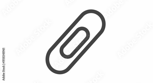 Metal paperclip office supply item.
