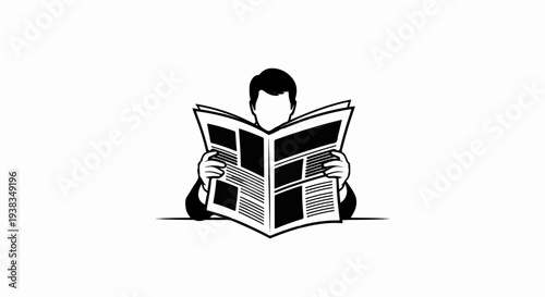 Man reading newspaper