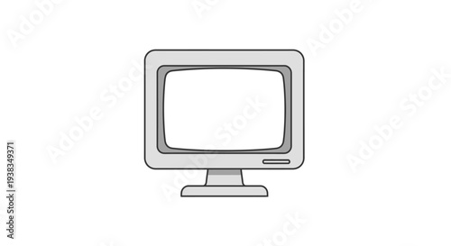 Old Fashioned Computer Monitor Display Device.