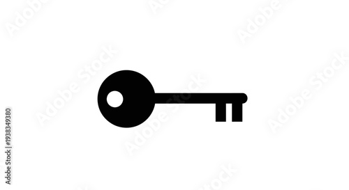 Old fashioned metal house key.