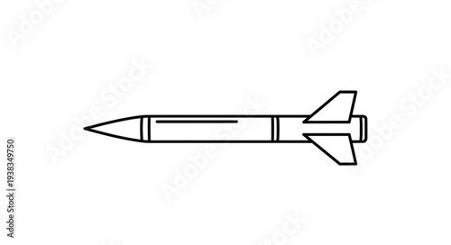 Simple Black and White Missile.