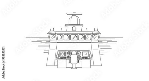 Oil Rig Platform Structure Diagram.