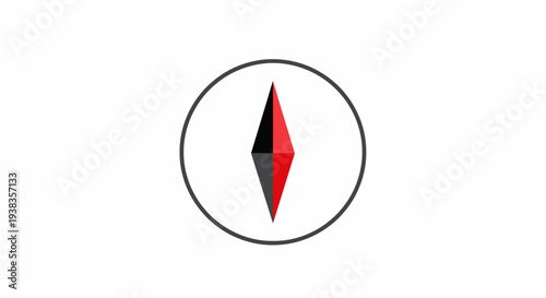 Red and black diamond shape logo.