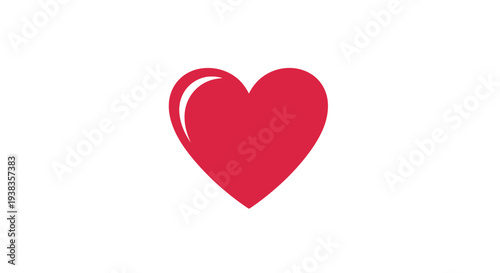 Red Heart Symbol Love Icon.