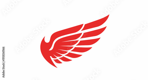 Red wing logo symbol icon graphic.