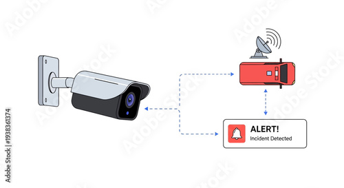 Security camera with alert system.