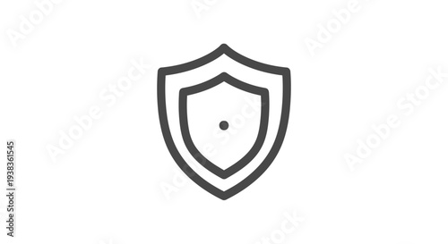 Shield icon protection security symbol.
