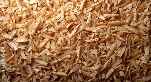 Abstract wooden shavings grain texture background with high key lighting and copy space