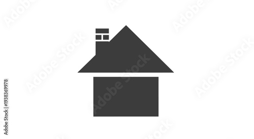 Simple Black House Icon Design.