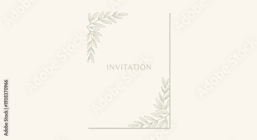 Simple Elegant Corner Floral Design Element.