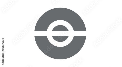 Simple Gray Circle Logo Design Element.