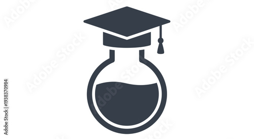 Graduation Cap on Erlenmeyer Flask.