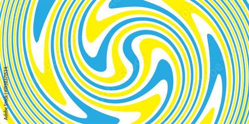 Blue and yellow paint marble effect background. Abstract fluid background in Ukrain flag colors.
