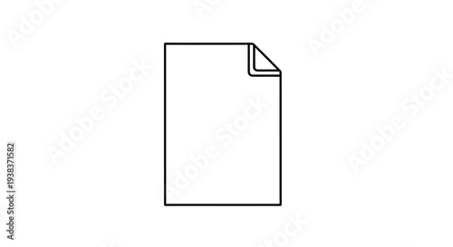 Simple Line Drawing of a Document.