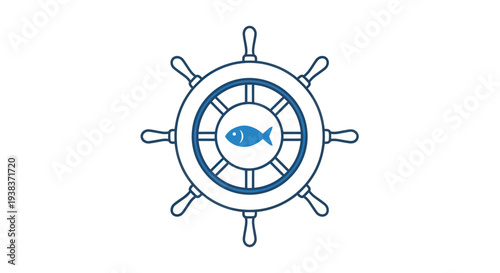 Ship Wheel Steering Control Navigation Device.