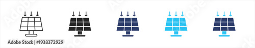 Solar Energy Absorption set illustration multiple style collection