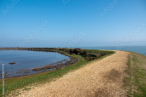 footpath along the Solent Way between Lymington and Keyhaven