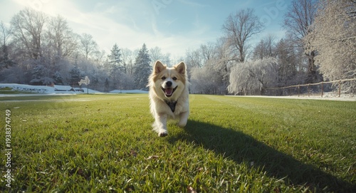 Thrilled pet playing on ful...