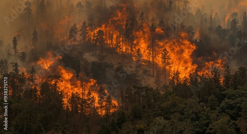 Devastating forest blaze tr...