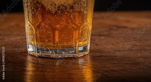 Close shot of a cold beer g...