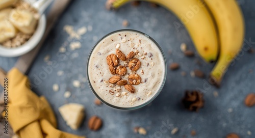 Creamy oat and banana shake...