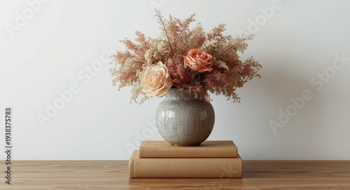 Artful dried rose flowers i...