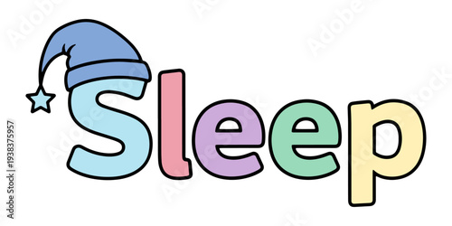 Sleep Solid Icon Simple Shapes Vector Illustration