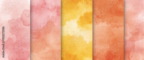 Collection of watercolor ba...